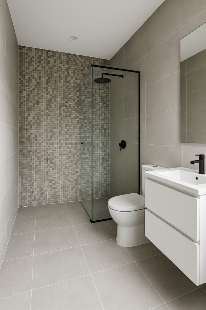Mosaic feature wall & floor tiling